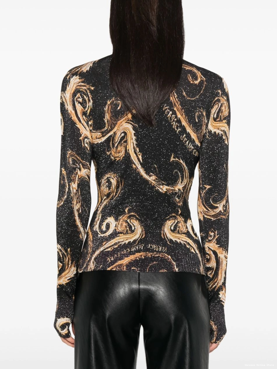 Cheap Jeans Couture-print sweater Chromo Women Couture Versace 0709